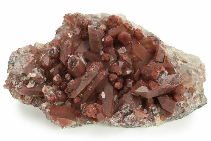 Natural, Red Quartz Crystal Cluster - Morocco #233470